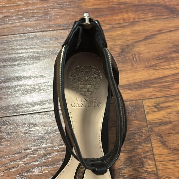 Vince Camuto Strappy Metallic Heels - Picture 3 of 5